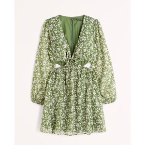 Abercrombie & Fitch Green Floral Mini Dress